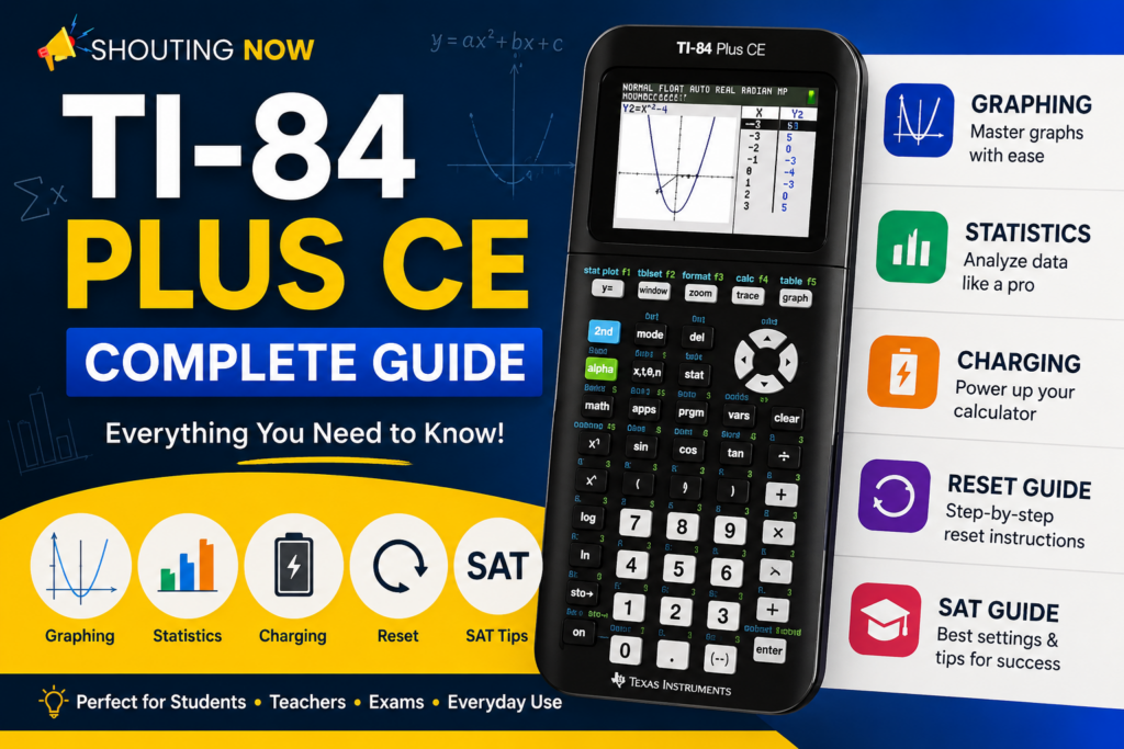 TI-84 Plus CE Guide: Graphing, Stats, Charging, Reset & SAT