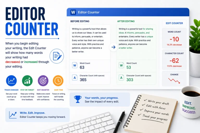 Edit Counter Guide: Track Writing Revisions & Word Changes