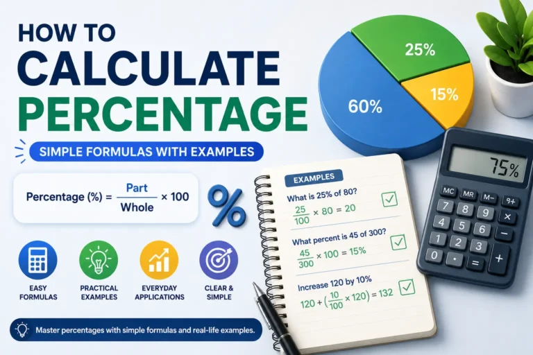 How to Calculate Percentage: Simple Formulas with Examples
