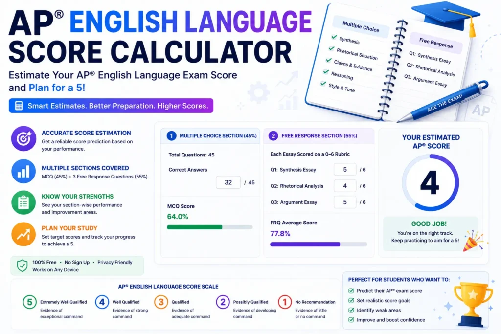 AP® English Language Score Calculator Guide: Estimate Your 1–5 AP Score