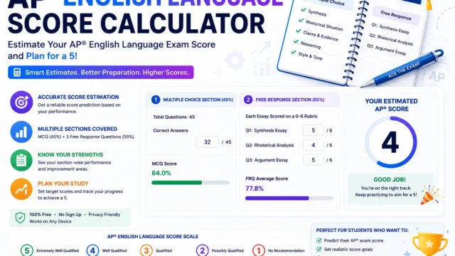 AP® English Language Score Calculator Guide: Estimate Your 1–5 AP Score