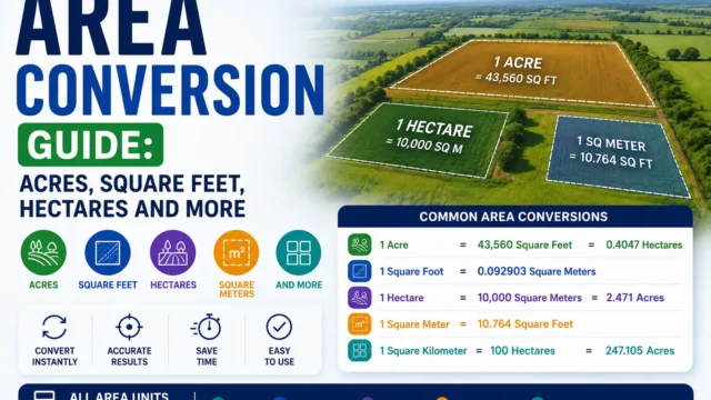 Area Conversion Guide: Acres, Square Feet, Hectares and More