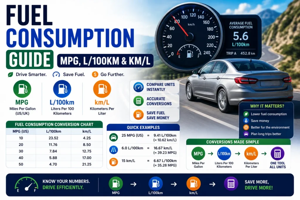 Fuel Consumption Guide- MPG, L_100km & km_L