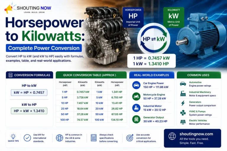 Horsepower to Kilowatts: Complete Power Conversion Guide