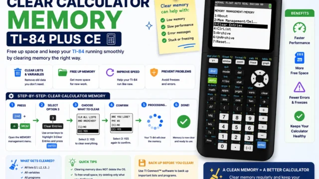 How to Clear TI-84 Memory (History, Variables & Graph DB)