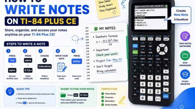How to Write Notes on TI-84 Plus CE (NoteFolio & TI Connect CE)