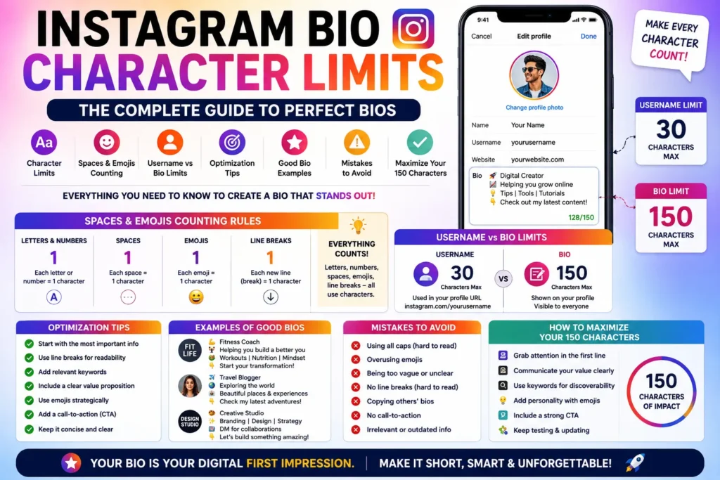 Instagram Bio Character Counter — illustration