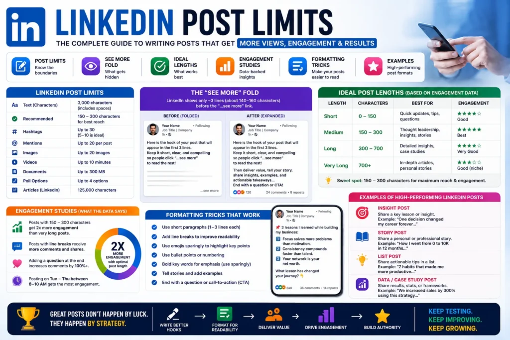 LinkedIn Post Character Counter — illustration