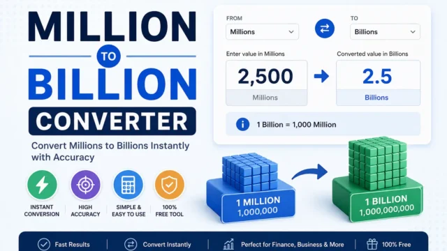 Million to Billion Converter Guide: Formulas, Charts & Examples