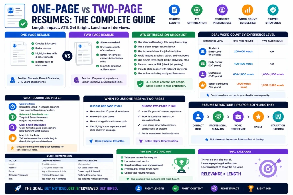 Resume guide- one-page vs two-page