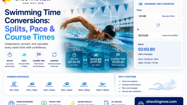 Swimming Time Conversions: Splits, Pace & Course Times