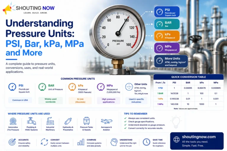 Understanding pressure units PSI, bar, kPa, and MPa