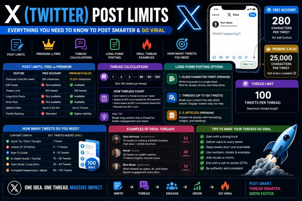 X/Twitter Thread Length Calculator — illustration
