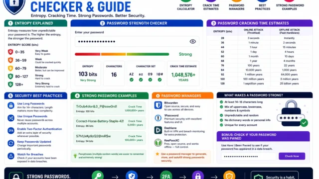 Password Strength Checker Guide: Entropy, Crack-Time, and Safer Password Habits