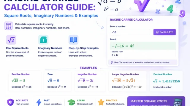 Racine Carree Calculator Guide: Square Roots, Imaginary Numbers & Examples